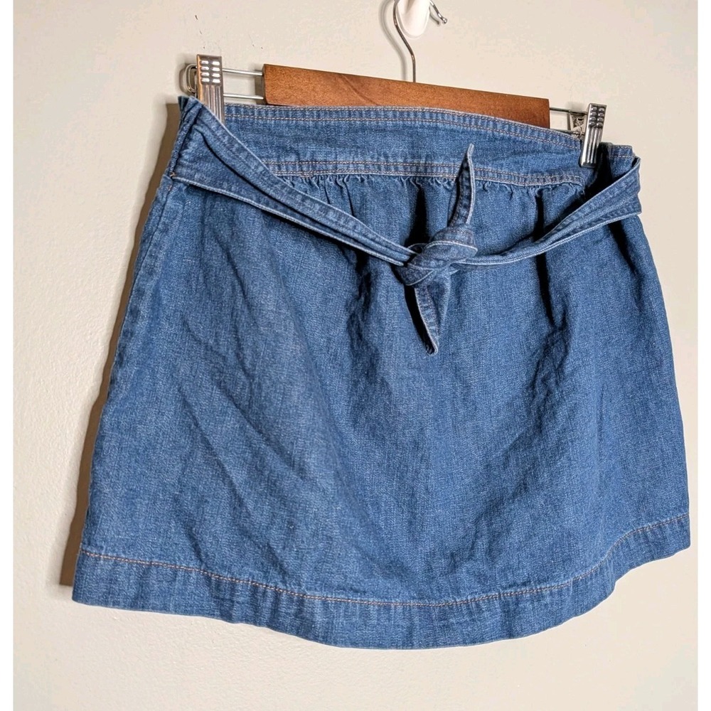 Madewell Denim Jean Micro‎ Mini Skirt Size XS Elastic Waist Cute Skirt - Picture 3 of 16
